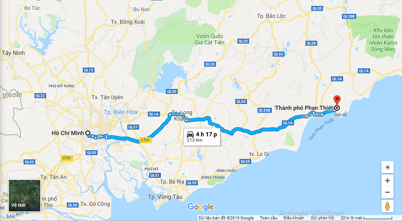 phan thiết cách sài gòn bao xa 